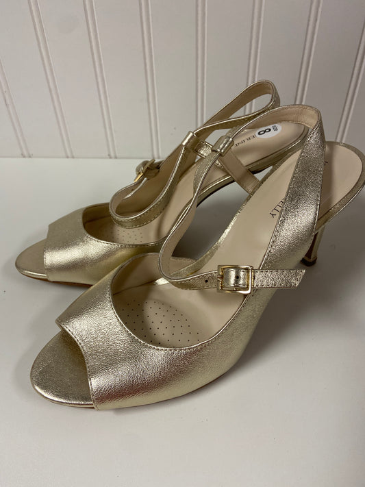 Shoes Heels Stiletto By Clothes Mentor In Gold, Size: 8