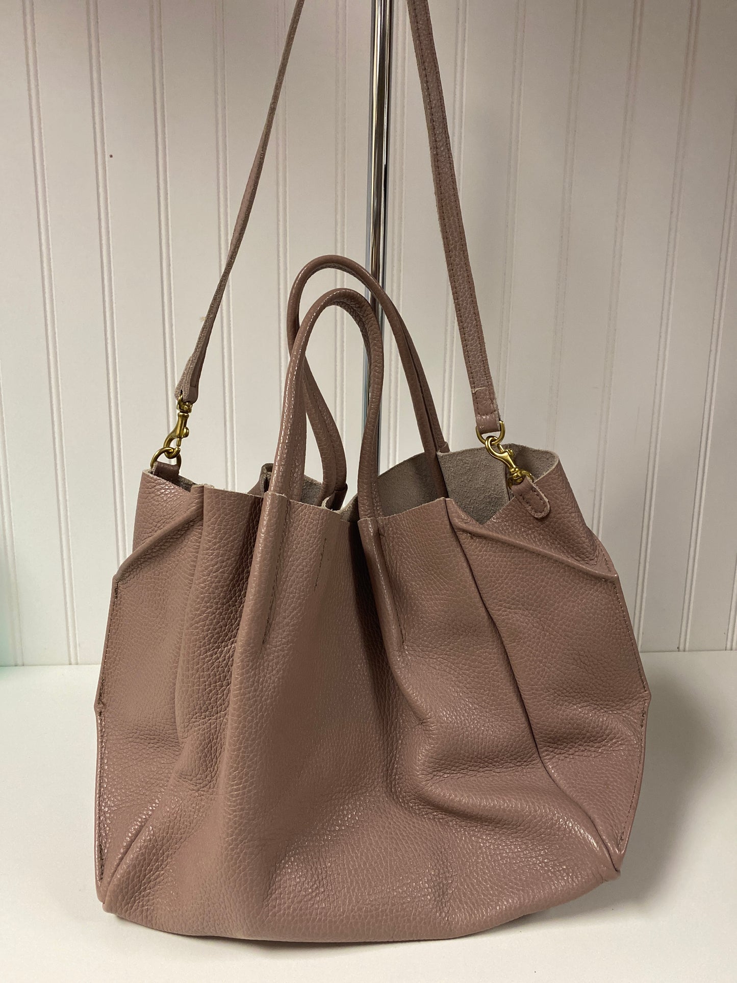 Handbag Leather By Cma, Size: Medium