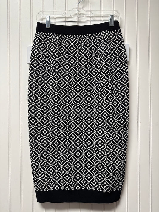 Skirt Midi By Michael By Michael Kors In Black & White, Size: M