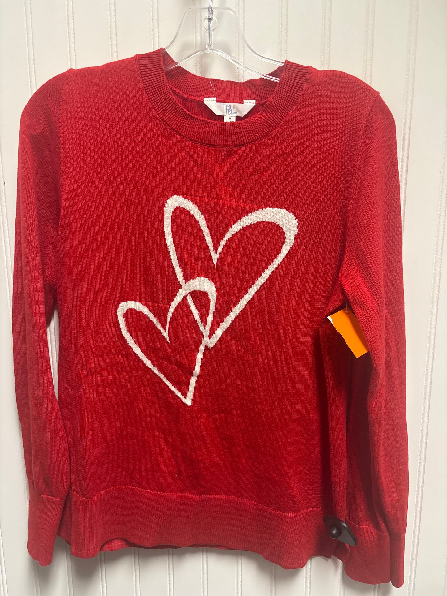 Sweater By Time And Tru In Red, Size: M