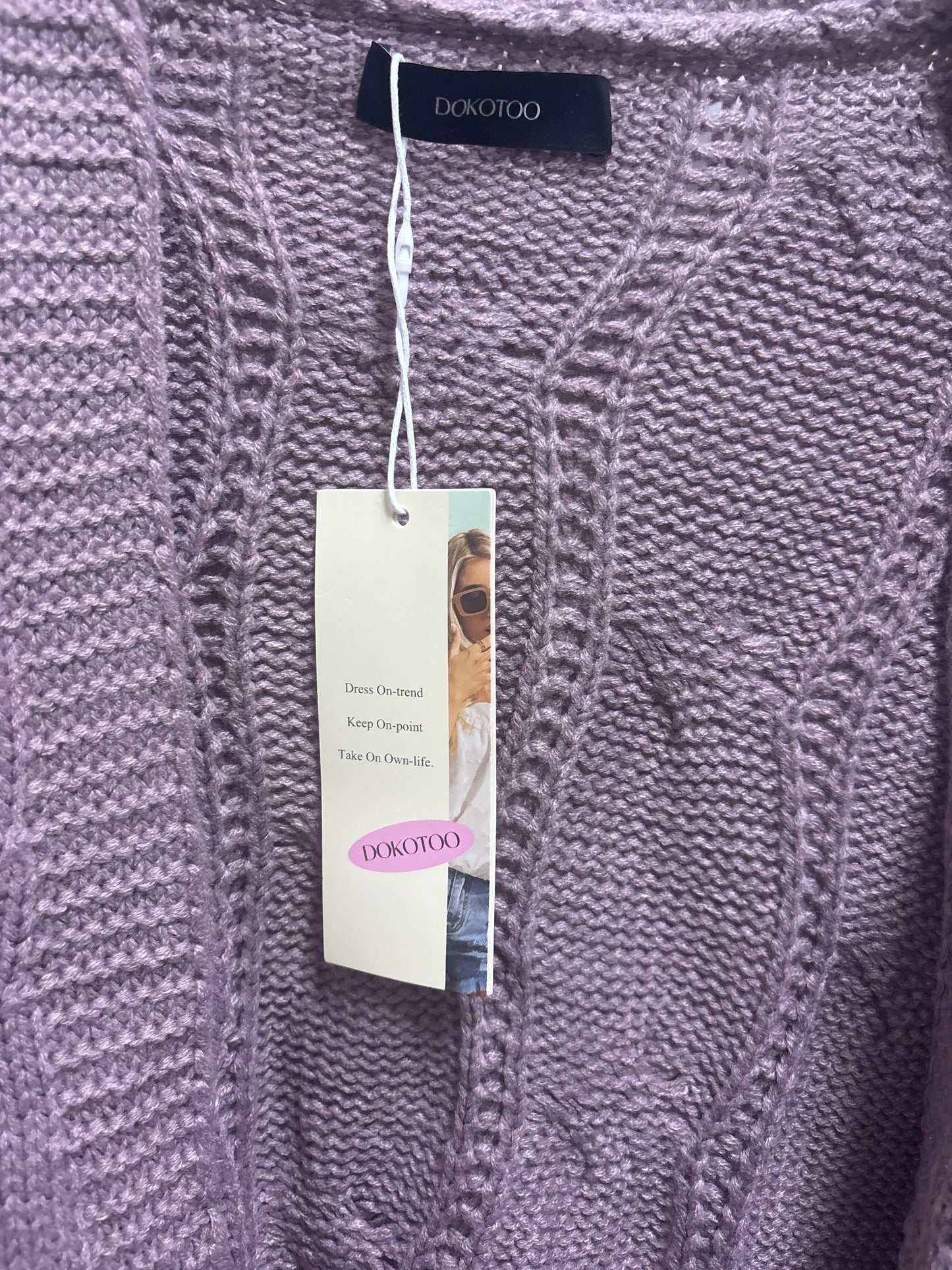 Sweater Cardigan By Clothes Mentor In Purple, Size: M