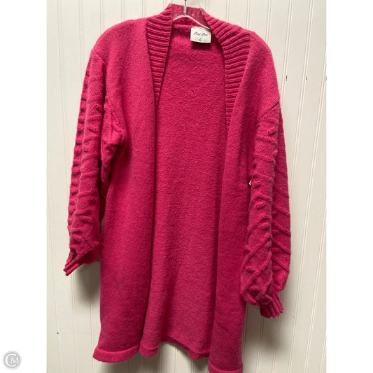 Sweater Cardigan By Clothes Mentor In Pink, Size: S