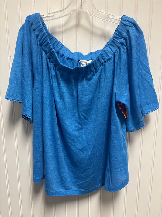 Top Short Sleeve By Chicos In Blue, Size: M