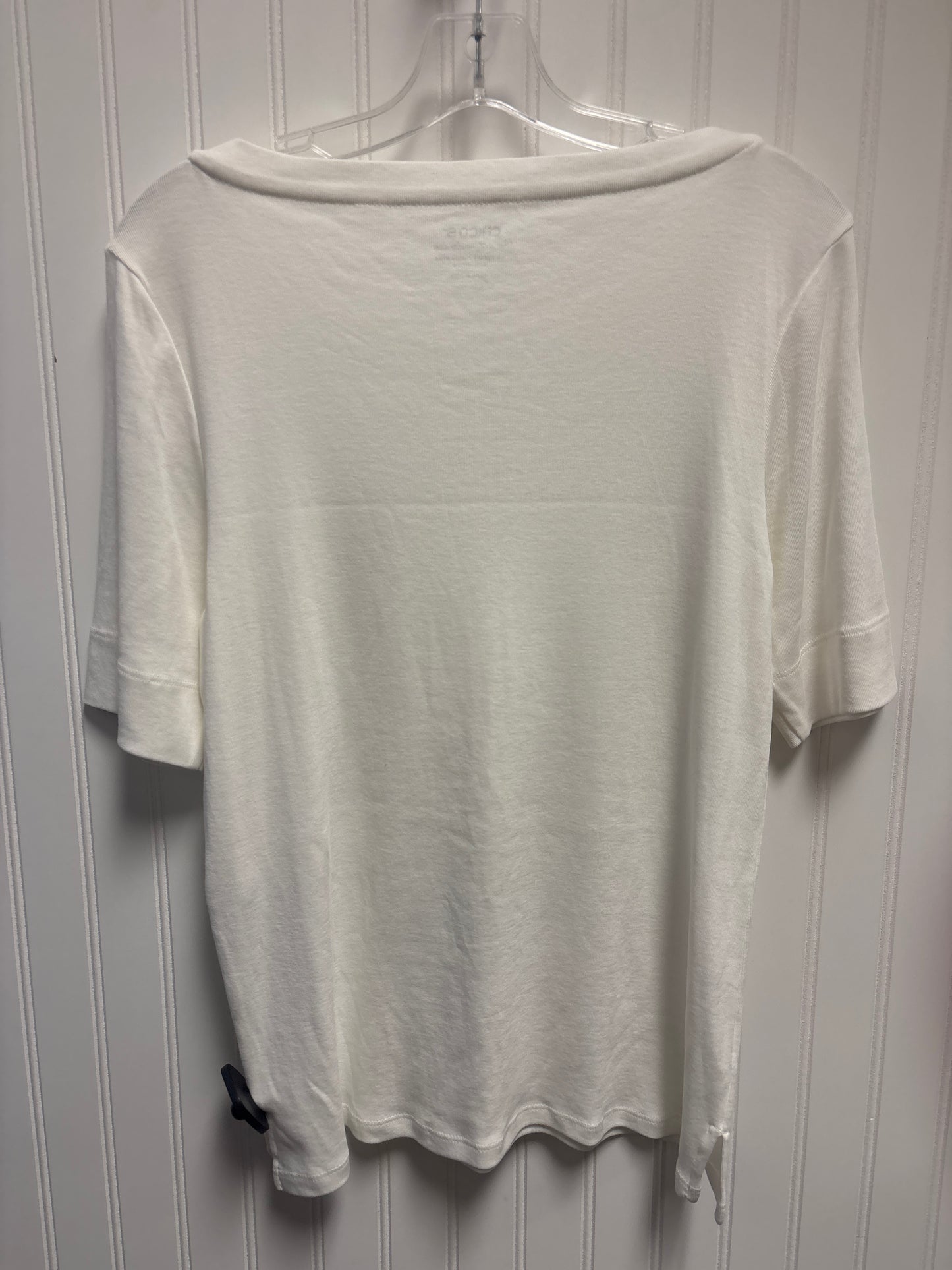 Top Short Sleeve Basic By Chicos In White, Size: M