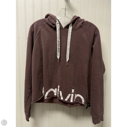 Sweatshirt Hoodie By Calvin Klein In Purple, Size: Xl