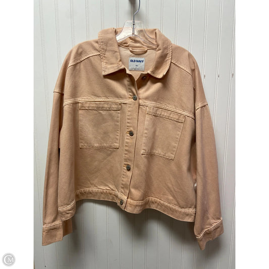 Jacket Denim By Old Navy In Peach, Size: 1x