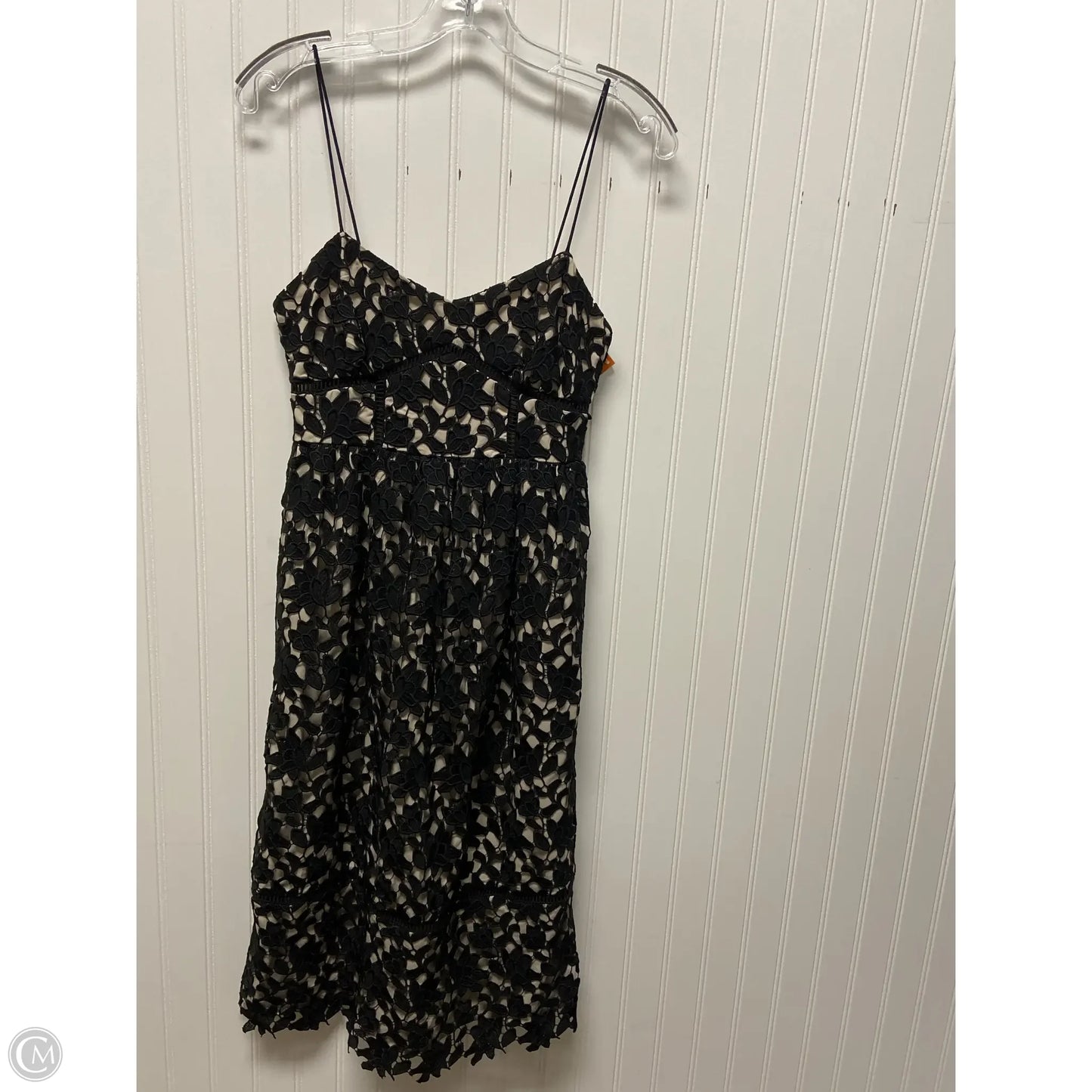 Dress Party Midi By Club Monaco In Black & Cream, Size: Xs