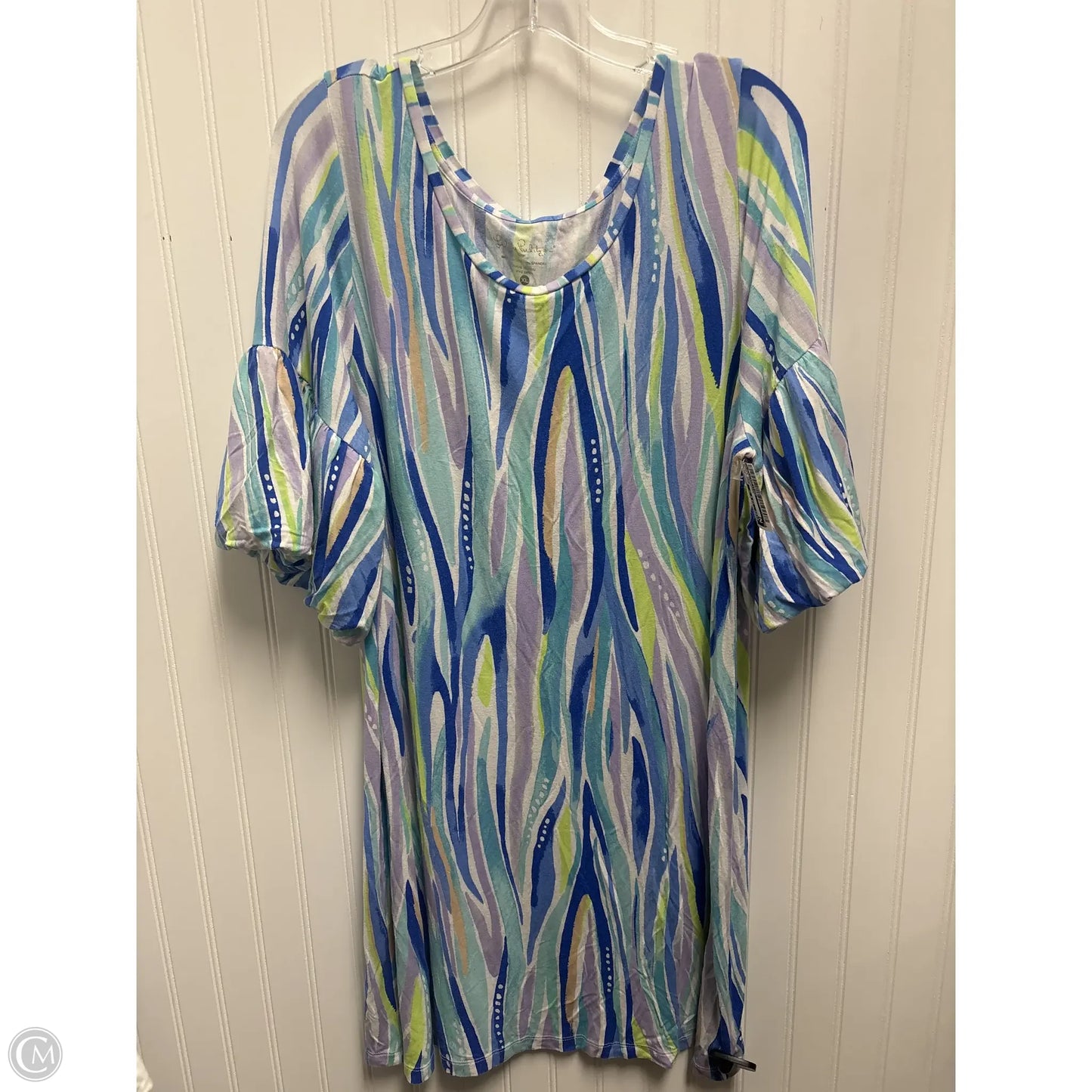 Dress Designer By Lilly Pulitzer In Blue & Green, Size: Xl