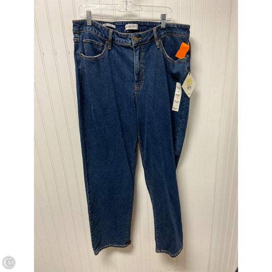 Jeans Straight By Ava & Viv In Blue Denim, Size: 18