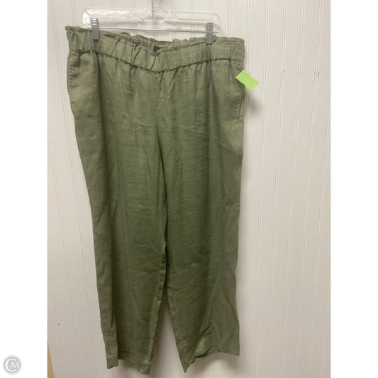 Pants Linen By Talbots In Green, Size: 1x