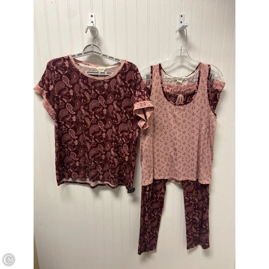 Pajama Pants By Lucky Brand In Maroon, Size: L
