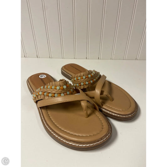 Sandals Flats By Lucky Brand In Tan, Size: 9.5