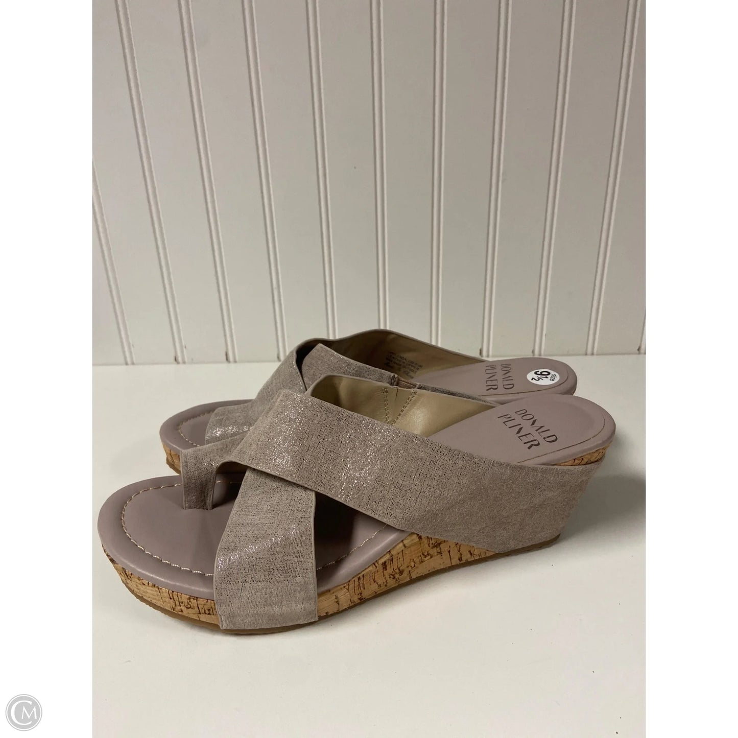 Sandals Heels Wedge By Donald Pliner In Mauve, Size: 9.5