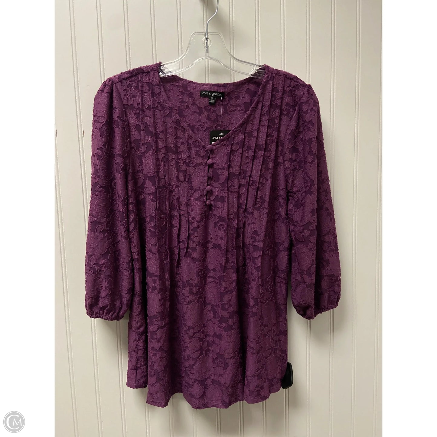 Top 3/4 Sleeve By Clothes Mentor In Purple, Size: S