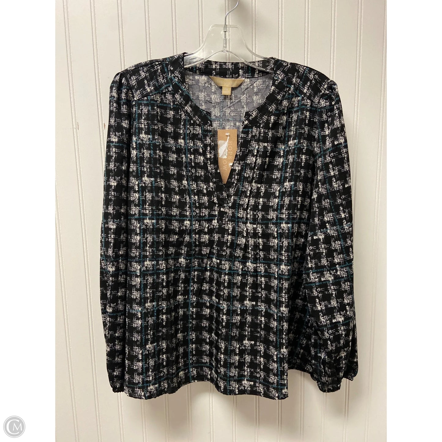 Top Long Sleeve By Hope & Harlow In Black, Size: Xl