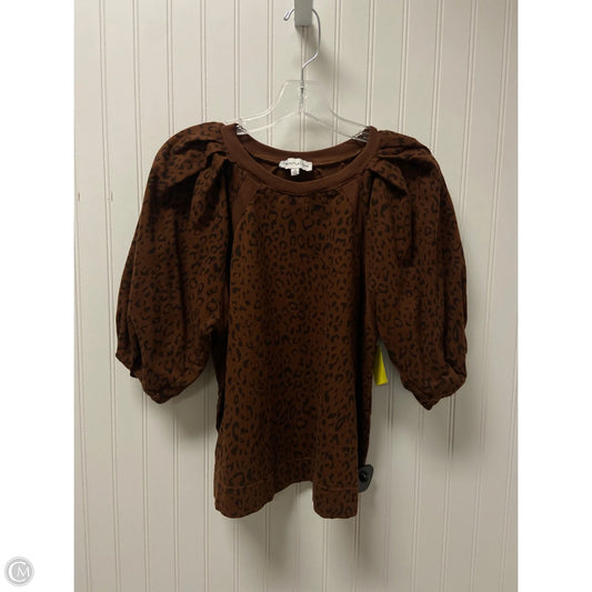 Sweater Short Sleeve By Gibson And Latimer In Brown, Size: M