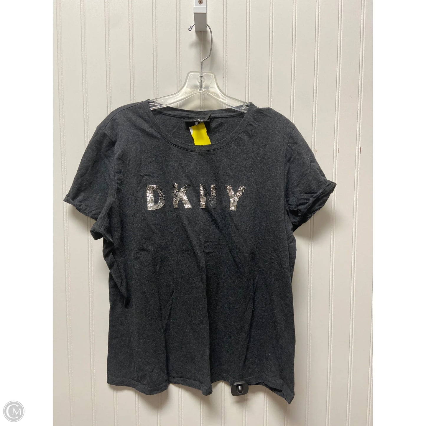 Top Short Sleeve By Dkny In Grey, Size: Xl