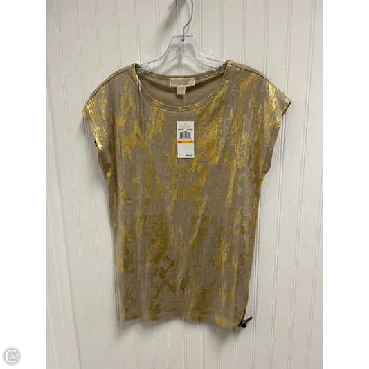 Top Short Sleeve By Michael By Michael Kors In Gold, Size: S