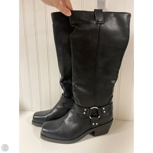 Boots Mid-calf Heels By Universal Thread In Black, Size: 8