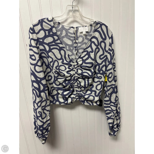 Top Long Sleeve By Clothes Mentor In White, Size: M