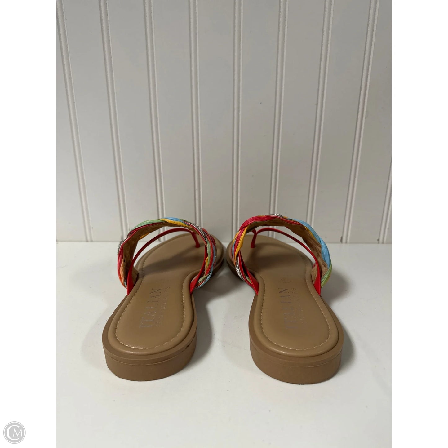 Sandals Flats By Italian Shoemakers In Multi-colored, Size: 7.5