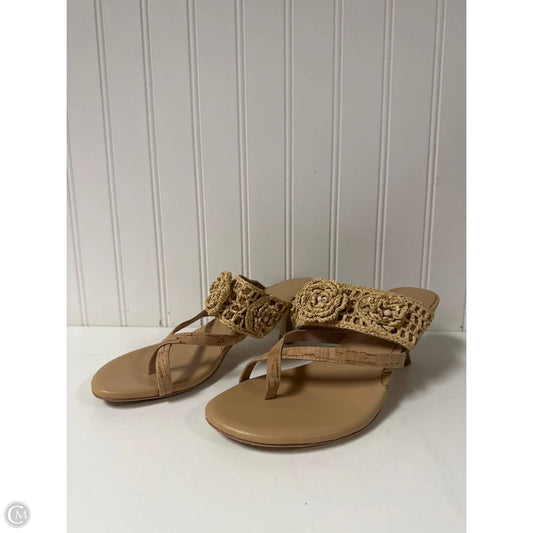 Sandals Heels Kitten By Donald Pliner In Tan, Size: 7.5