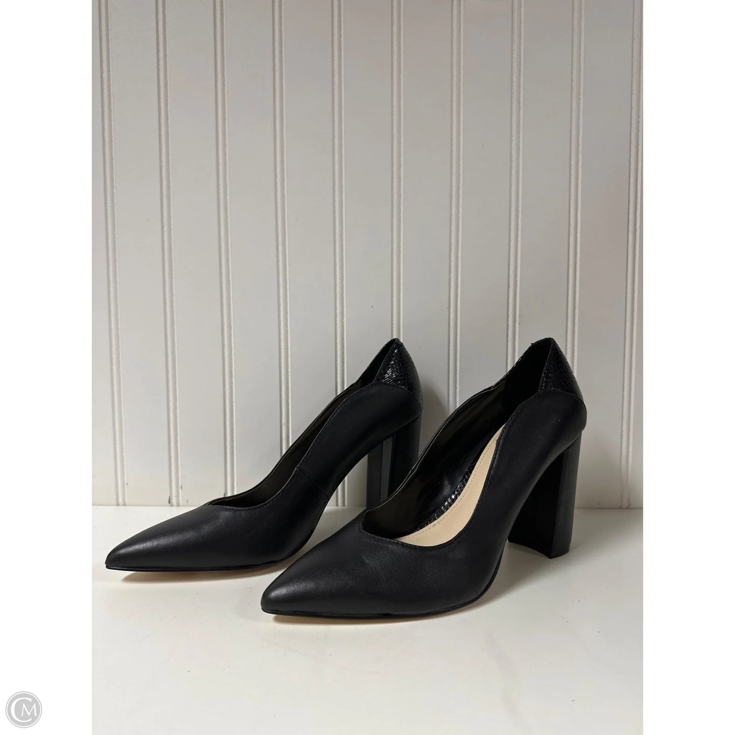 Shoes Heels Block By Nine West In Black, Size: 7.5