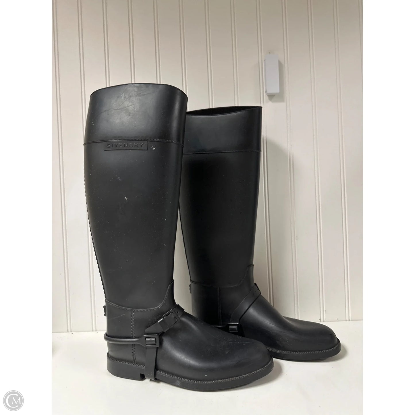 Boots Luxury Designer By Givenchy In Black, Size: 6.5