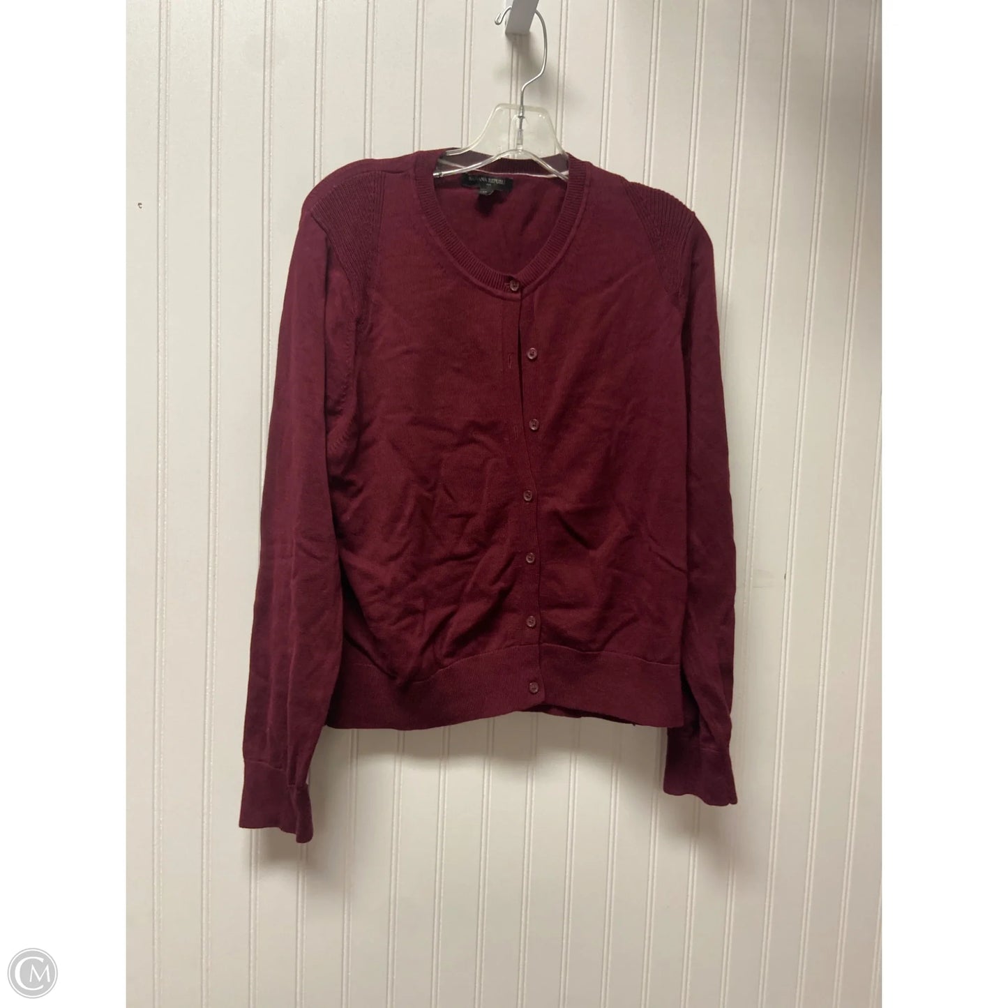 Cardigan By Banana Republic In Maroon, Size: Xl