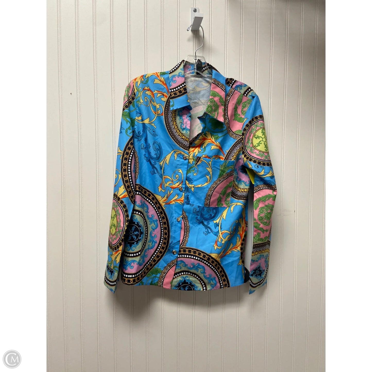 Top Long Sleeve By Noracora In Blue, Size: M