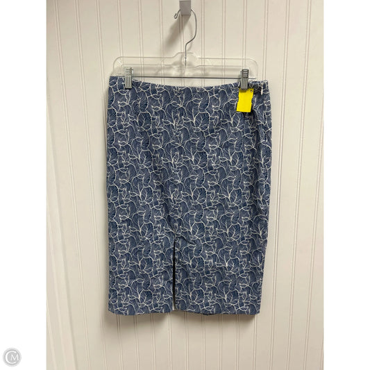 Skirt Mini & Short By Alberto Makali In Blue & White, Size: 10