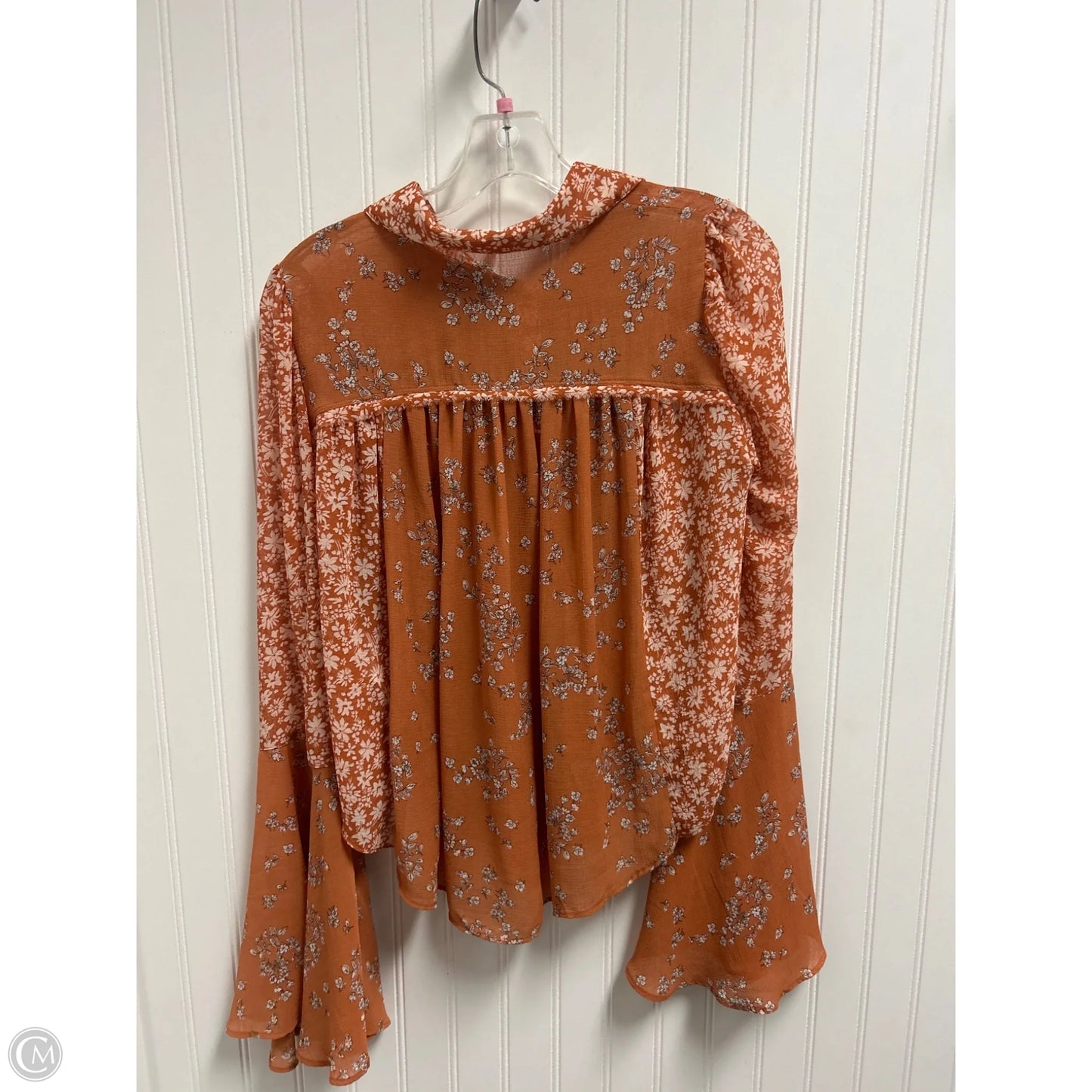 Top Long Sleeve By Free People In Orange, Size: Xs
