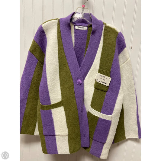 Cardigan By Clothes Mentor In Striped Pattern, Size: M