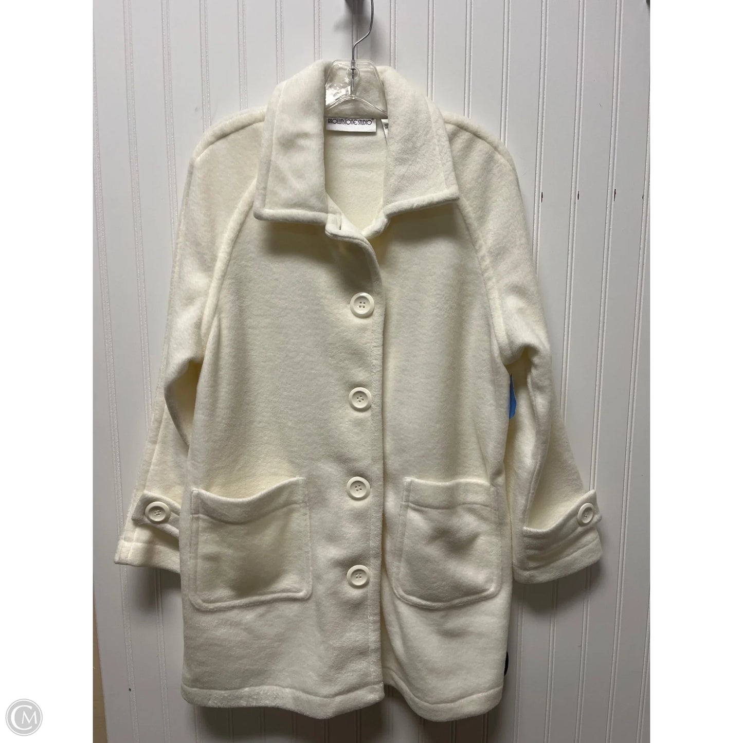 Coat Peacoat By Clothes Mentor In Cream, Size: M