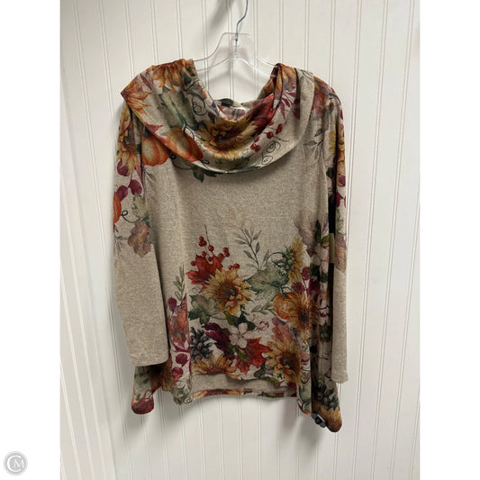 Top Long Sleeve By Clothes Mentor In Taupe, Size: Xl
