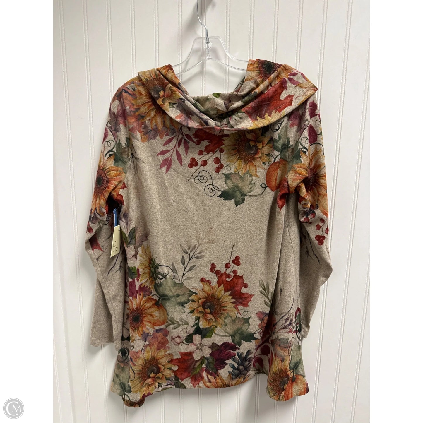 Top Long Sleeve By Clothes Mentor In Taupe, Size: Xl