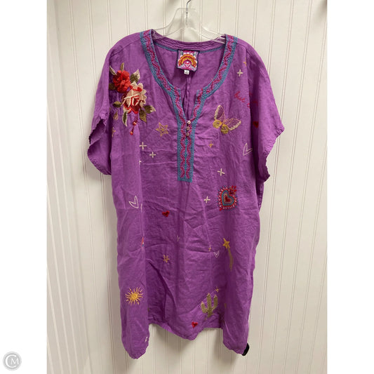 Dress Casual Short By Johnny Was In Purple, Size: 2x