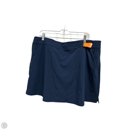 Athletic Skort By Columbia In Blue, Size: Xxl
