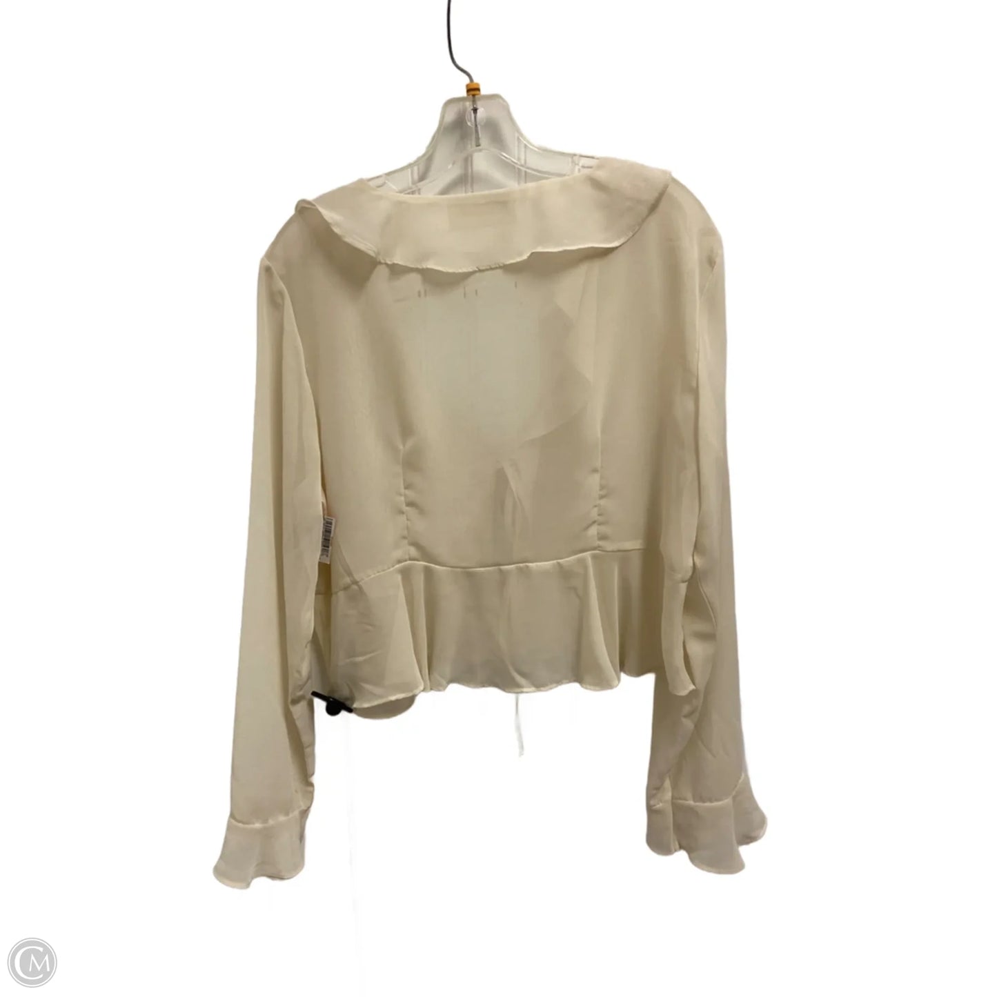 Top Long Sleeve By No Boundaries In Cream, Size: Xl