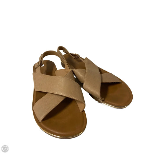 Sandals Flats By Clothes Mentor In Tan, Size: 9