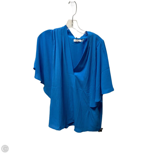 Top Short Sleeve By Calvin Klein In Blue, Size: Xl