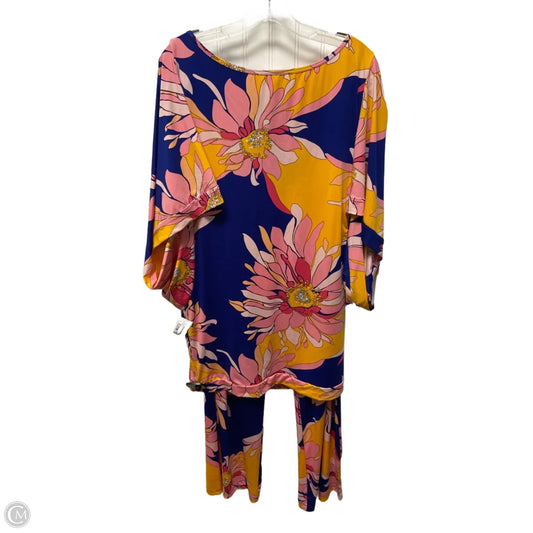 Pants Set 2pc By Trina Turk In Floral Print, Size: L