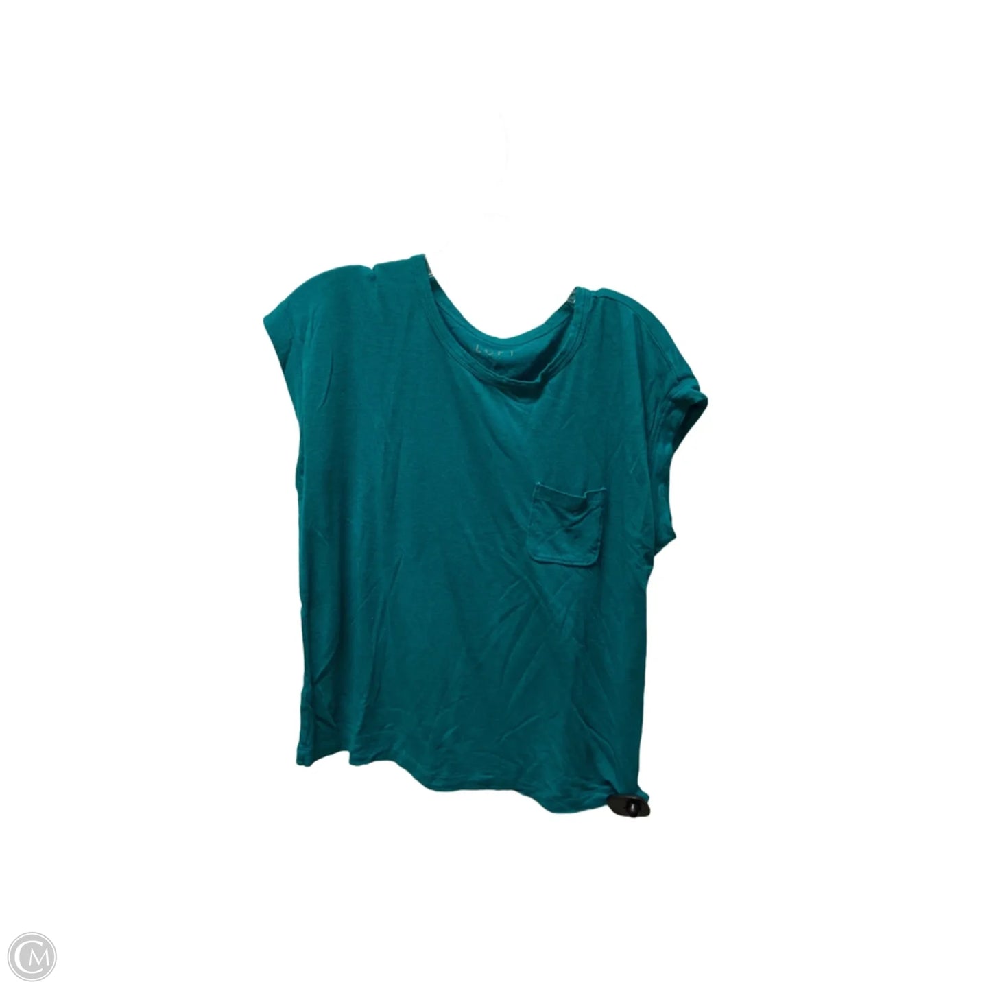 Top Short Sleeve Basic By Loft In Teal, Size: M