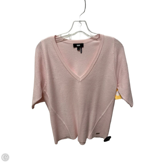 Top Short Sleeve By Dkny In Pink, Size: M