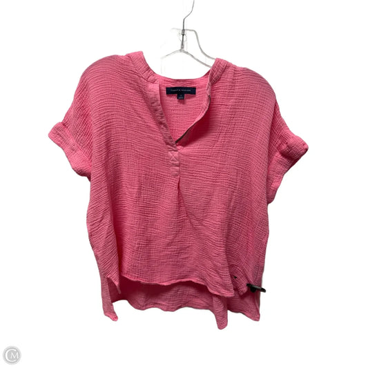 Top Short Sleeve By Tommy Hilfiger In Pink, Size: M