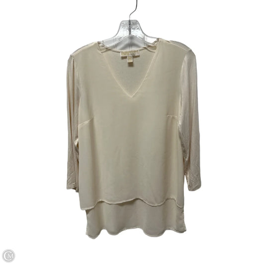 Top 3/4 Sleeve By Michael By Michael Kors In Beige, Size: S