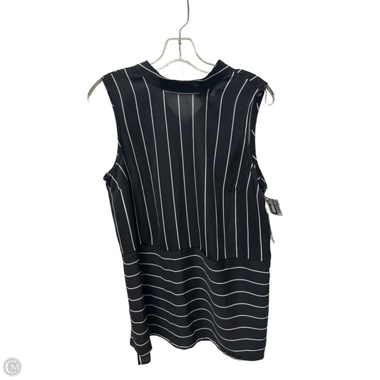 Top Sleeveless By Nine West In Black & White, Size: M