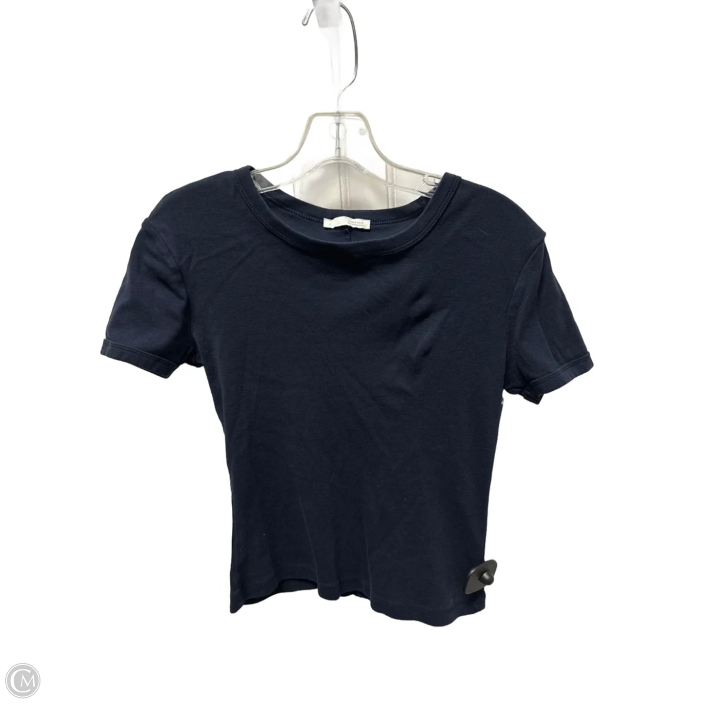 Top Short Sleeve Basic By Zara In Navy, Size: S