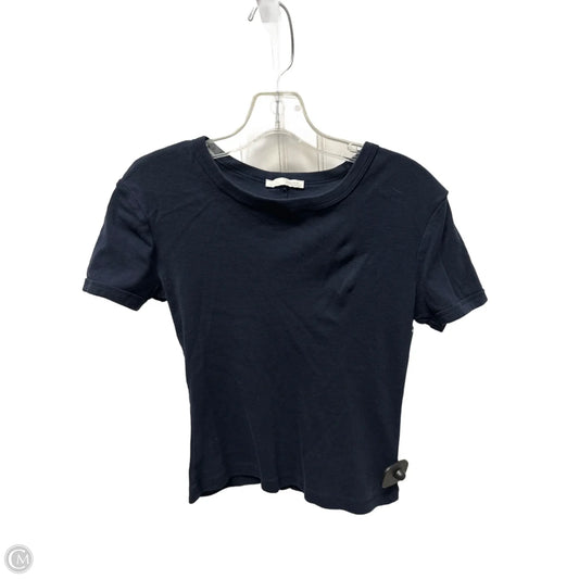 Top Short Sleeve Basic By Zara In Navy, Size: S