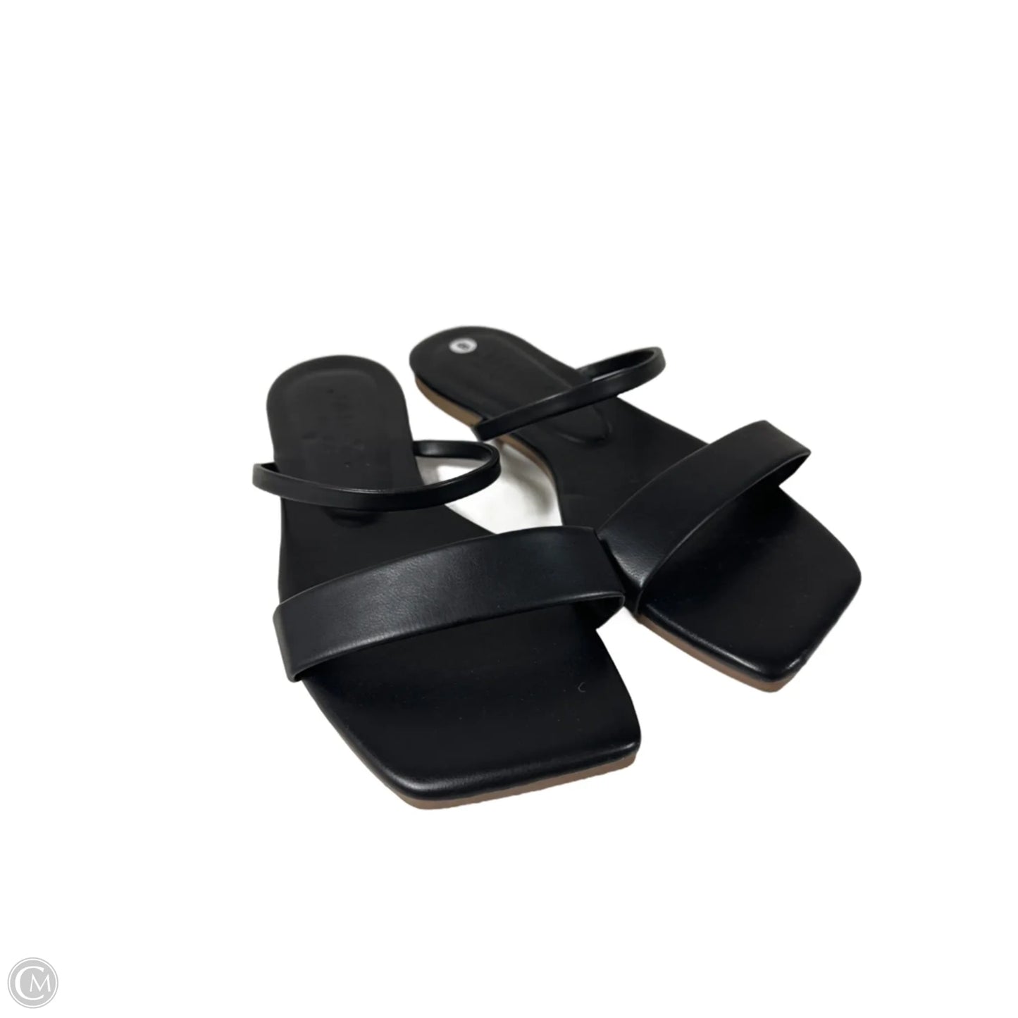 Sandals Flats By Clothes Mentor In Black, Size: 8